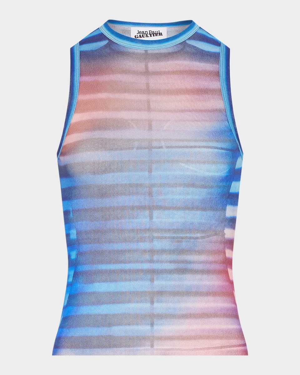 Air Print Mesh Tank Top